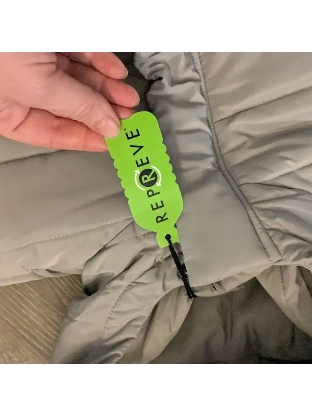 Zuda gray long puffer coat size XS
